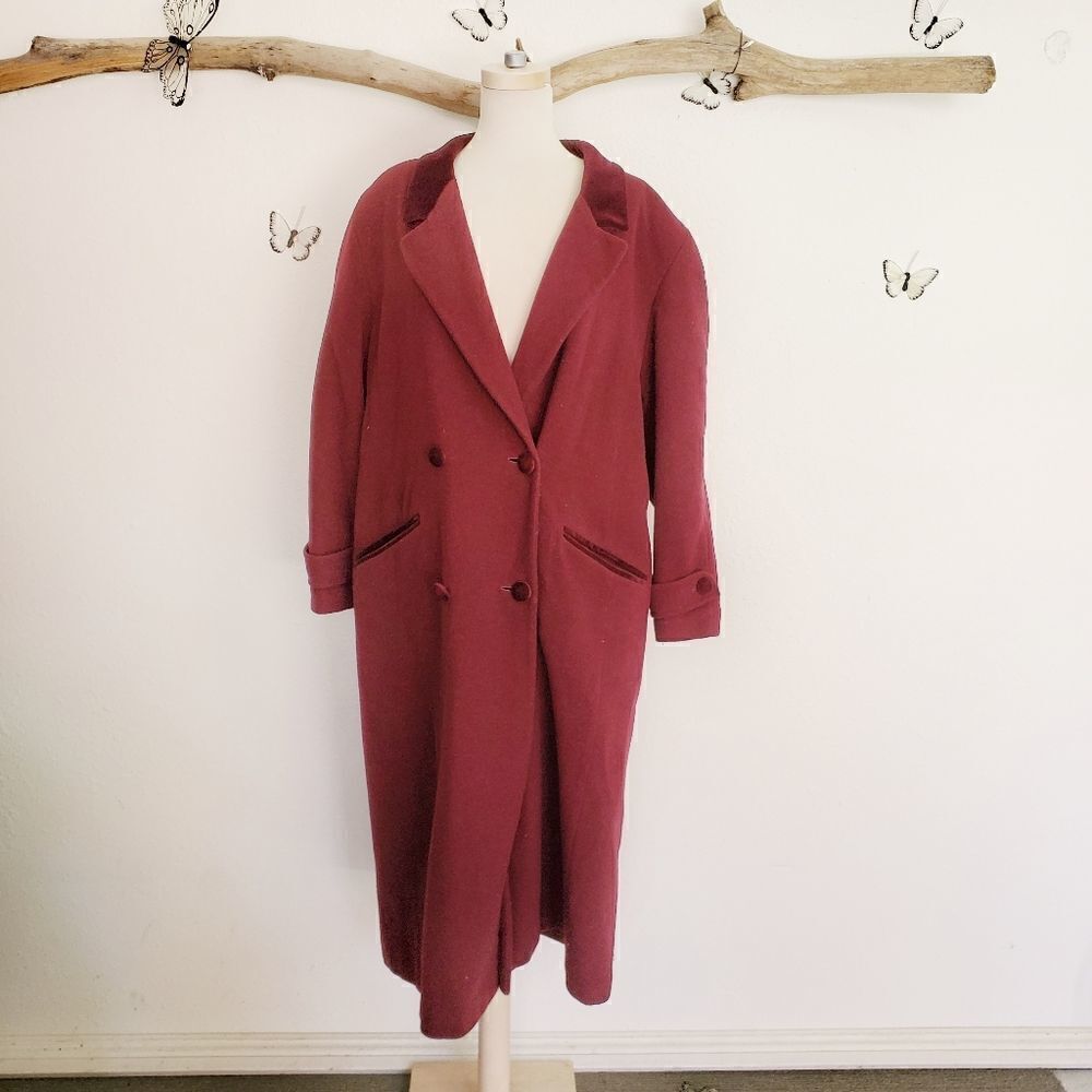 Gelco 80s oversized double breasted wool coat - Picture 1 of 14
